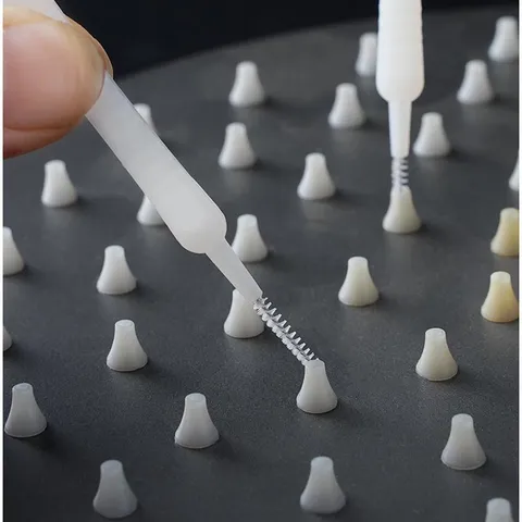 Household Cleaning Brush Mini Cleaning Tool For Shower Head Gap Plastic White Portable Cleaning Accessory