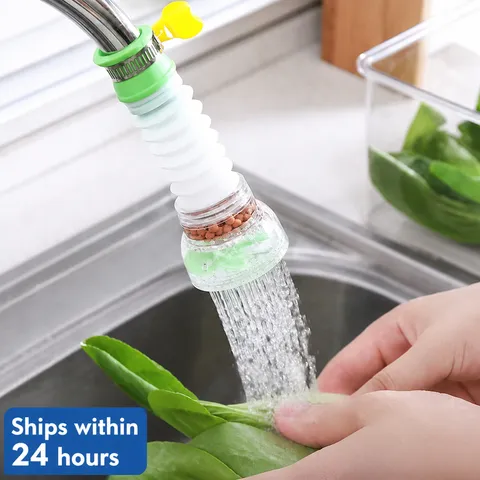 Filtro Acqua per Rubinetto da Cucina Ugello Antispruzzo Retrattile Girevole Prolunga per Rubinetto Universale Aeratore in Plastica