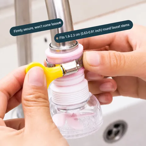 Filtro Acqua per Rubinetto da Cucina Ugello Antispruzzo Retrattile Girevole Prolunga per Rubinetto Universale Aeratore in Plastica