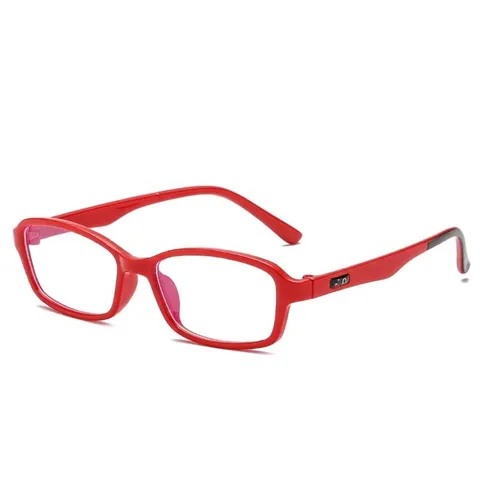 Kinder Blaulichtschutz Brille Ultraleichte Flexible TR90 Silikon Rahmen Quadratische Brille Sichtschutz Flachspiegel Für Kinder