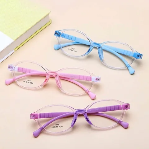 Kinder Anti Blaulicht Brille TR90 Flexibler Rahmen Abnehmbarer Silikon Rutschfester Ohrhaken Kinder Augenschutz Brillen