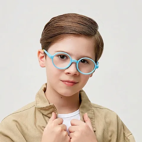 Kinder Anti-Blaulicht Brille Silikon TR90 Ovaler Rahmen Flexible Brillen Für Jungen Mädchen Kinder Computer Augenschutz Goggles