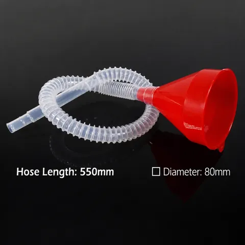 Automotive Refueling Funnel Plastic Large Diameter Gasoline Long Tube Folding Car Motorcycle Oil Funnel