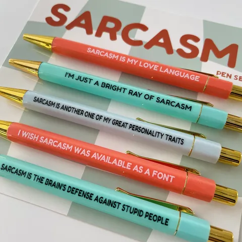 Kainotomia Set Sarkastikon Stylo Diarkeias Asteia Quotes Anadiploumena Stylo Me Doro karta Grafeio Scholeio Analyso Grafeiou