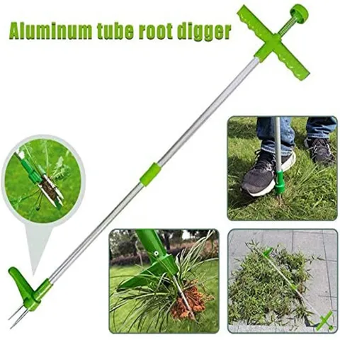 Manual Weed Puller Long Handle Stand Up Weeder Tool With Aluminum Tube Plastic T-Handle Outdoor Garden Weeding Equipment