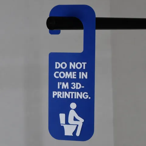 Lustiges 3D-Druck Türschild Toiletten Schild Badezimmer Dekor PLA Kunststoff Büro Zuhause Tür Hängendes Schild