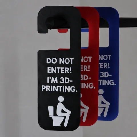 Lustiges 3D-Druck Türschild Toiletten Schild Badezimmer Dekor PLA Kunststoff Büro Zuhause Tür Hängendes Schild