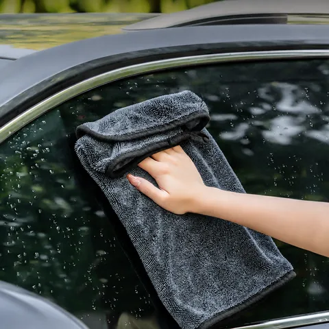 Microfiber Car Drying Towel Twisted Loop Cleaning Cloth Super Absorbent Car Wash Towel For Car Detailing