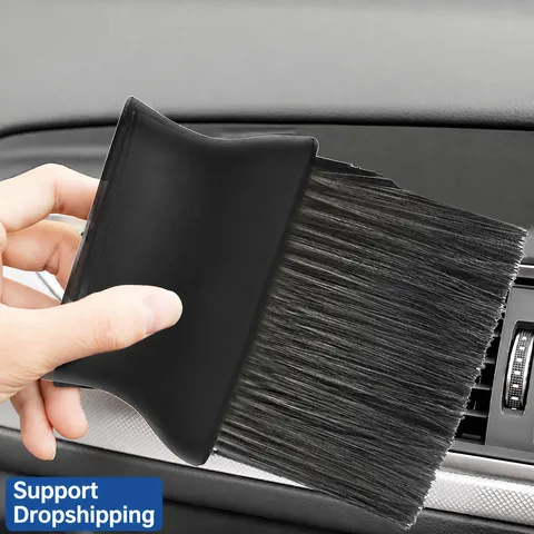Car Air Vent Dust Cleaning Brush Soft Bristle Interior Detail Cleaner Automotive Dust Removal Tool For Dashboard Crevice