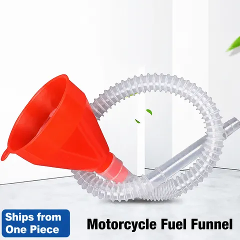 Automotive Refueling Funnel Plastic Large Diameter Gasoline Long Tube Folding Car Motorcycle Oil Funnel