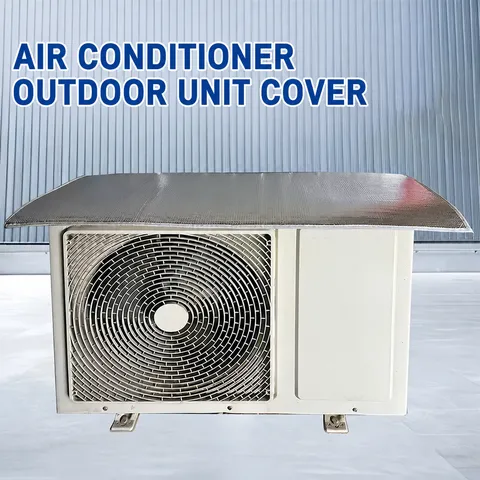 Aluminum Foil Air Conditioner Cover Outdoor Sun Protection Dustproof Heat Insulation Protective Cover