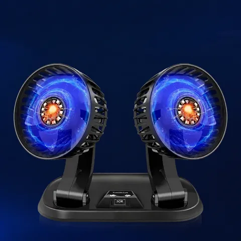 Car Fan USB Charging Plug Quiet Cooling Fan Adjustable Angle Portable Automotive Interior Accessories