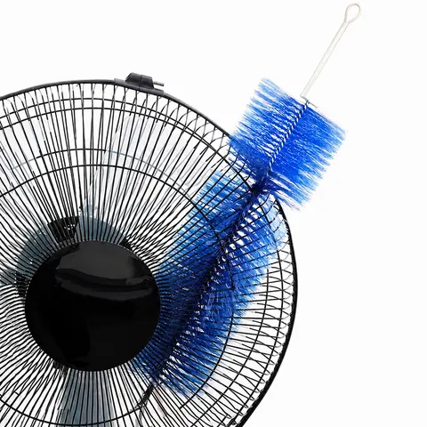 Spazzola Flessibile per Polvere di Ventilatore Manico Lungo in Plastica per Pulizia Casa