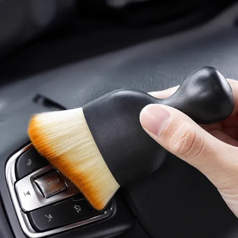 Car Interior Detail Brush Soft Bristles Air Vent Dust Cleaning Tool For Auto Dashboard Keyboard