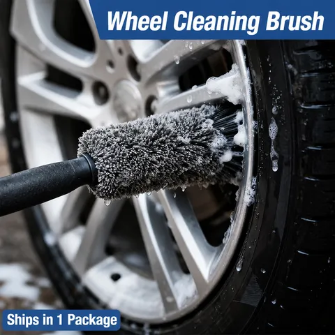 Brosse de Moyeu de Roue de Voiture Outil de Nettoyage de Pneu Brosse de Lavage Auto Nettoyant de Jante en Microfibre