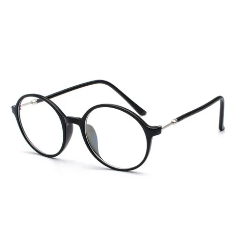 Retro Runde Übergroße Anti-Blaulicht Brille Für Damen Herren Koreanischer Stil Kunststoffrahmen Brille Ohne Sehstärke