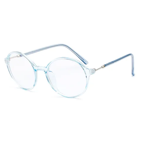 Retro Runde Übergroße Anti-Blaulicht Brille Für Damen Herren Koreanischer Stil Kunststoffrahmen Brille Ohne Sehstärke