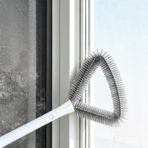 Multifunktional Dreibock Fensterscheibe Reinigungsbürste PP Kunststoff Handgehalten Netz Reiniger Werkzeug Für Zuhause Glas Waschen