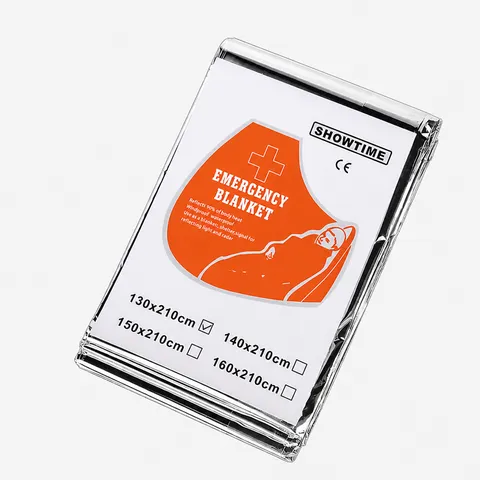 Emergency Survival Blanket Outdoor Waterproof Thermal Foil Blanket Portable Foldable Rescue Blanket For Camping Hiking First Aid
