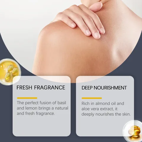 Basilikum Zitrone Lichaamsverzorging Set Zachte Reiniging Hydraterende Bodylotion En Duschgel Voor Dagelijkse Huidverzorging