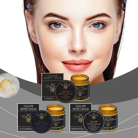 Balsamo Biologico di Sebo e Miele Crema Idratante Profonda Viso e Corpo Crema Naturale di Sebo Con Olio d'Oliva Cera d'Api