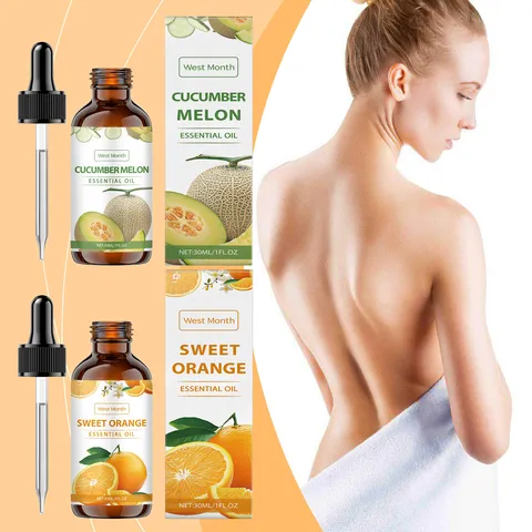 Soothing Body Care Essential Oil Cucumber Melon And Sweet Orange Moisturizing Nourishing Plant Massage Oil