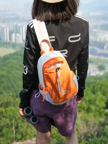 Υπαίθριο Πολυλειτουργικό Σακίδιο Πλάτης Πεζοπορίας Ποδηλασίας για Άνδρες Γυναίκες Color Block Τσαντάκι Στήθους Νάιλον