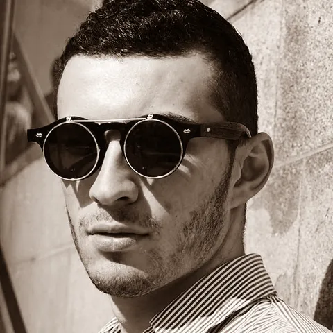 Steampunk Double Layer Flip Up Sunglasses For Men Women Retro Round Metal Frame Sunglasses Fashion Punk Eyewear