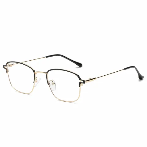 Retro Semi Rimless Anti Blue Light Glasses Frames Browline Metal Optical Frame Men Women Clear Lens Eyeglasses Frame