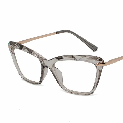 Fashion Anti Blue Light Butterfly Eyeglasses Frame Clear Glasses Transparent Resin Metal Full Frame Optical Eyewear For Men Women Everyday Use