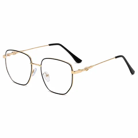 Retro Irregular Polygon Metal Frame Anti-Blue Light Glasses Fashion Unisex Eye Protection Computer Glasses For Men Women