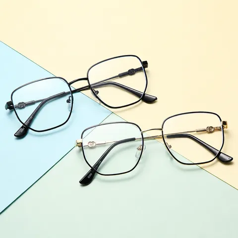 Retro Irregular Polygon Metal Frame Anti-Blue Light Glasses Fashion Unisex Eye Protection Computer Glasses For Men Women