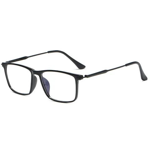 Simple Square Frame Optical Glasses For Women Men TR90 Metal Semi-rimless Flat Glasses Anti-Blue Light Myopia Eyeglasses Frames