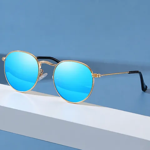 Kinderen Gepolariseerde Zonnebril Retro Rond Metalen Frame Zonnebril Voor Jongens Meisjes UV400 Bescherming Klassieke Mode Eyewear