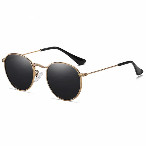 Kinderen Gepolariseerde Zonnebril Retro Rond Metalen Frame Zonnebril Voor Jongens Meisjes UV400 Bescherming Klassieke Mode Eyewear