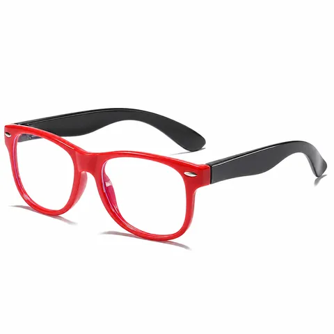 Teens Anti Blue Light Glasses TR90 Silicone Flexible Square Frame Optical Eyewear For Boys Girls Protective Eyeglasses