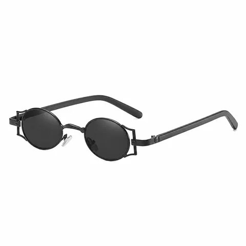 Steampunk Retro Metal Round Frame Sunglasses Gothic Vintage Eyewear For Women Men Fashion Outdoor Wear