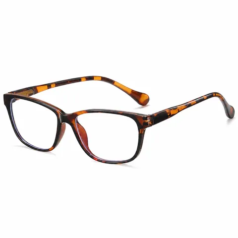 Minimalist TR90 Square Frame Anti-Blue Light Glasses For Men Women Simple Design Spring Hinge Plain Mirror Optical Eyewear