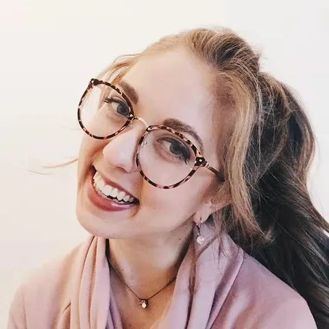 Anti-Blue Light Round Optical Glasses TR90 Metal Frame Clear Lens Eyewear For Women And Men Daily Wear