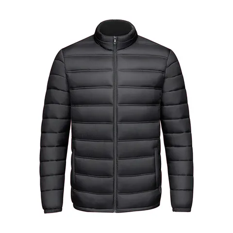 Doudoune Homme Hiver Casual Couleur Unis Unie Col Montant Épaissie Chaude Manches Longues Fermeture Éclair Vêtement d'Extérieur