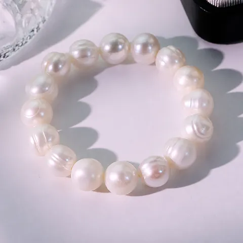 Original Weiß Naturperle Spiralperle Armband Leichter Luxus Vielseitiger Stil Nische High End Feel Armreif Armband Für Damen Schmuck Geschenk
