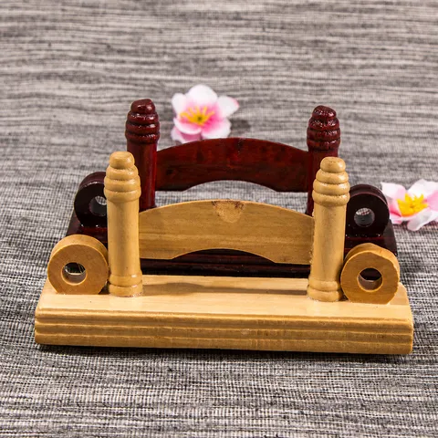 Support de Présentation d'Éventail Pliable en Bois Traditionnel Organisateur de Base de Bureau pour Décoration de Bureau à Domicile
