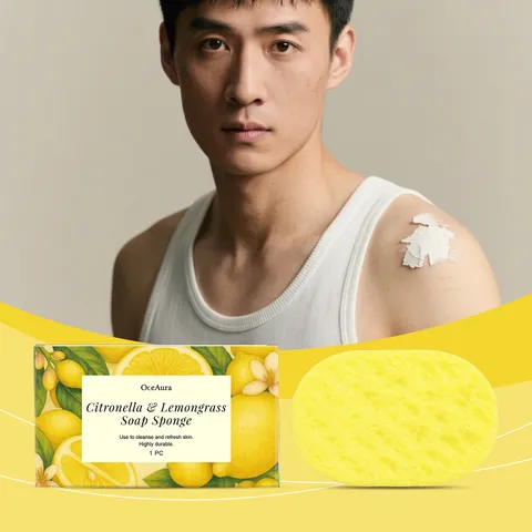 Esponja de Jabón de Citronela Esponja de Baño Suave Exfoliante Para Limpieza Corporal Diaria