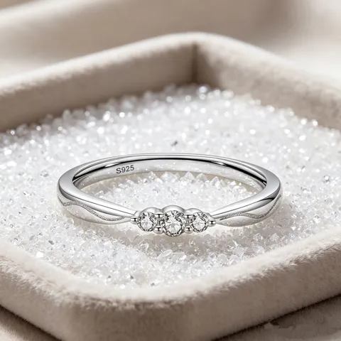 Anillo Chapado en Aleación Minimalista Strass Anillo de Dedo Apilable Moda Viaje Diario Joyería Regalo para Mujer