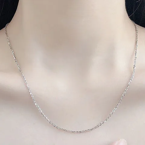 925 Sterlingsilber Halskette Vergoldet Rosévergoldet Weißgold Verstellbare O-Kette Box Kreuz Universal Link Halskette Schmuck Geschenk Für Damen