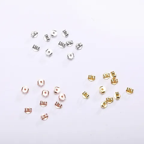 Pendientes de Plata de Ley 925 en Forma de Flor de Ciruelo Para Mujeres Joyería DIY Accesorios de Tuercas de Pendientes Oro Plata