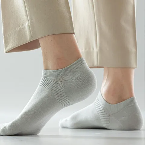 Calzini Corti Invisibili in Puro Cotone Casual da Uomo Traspiranti Antiscivolo Calze Basse