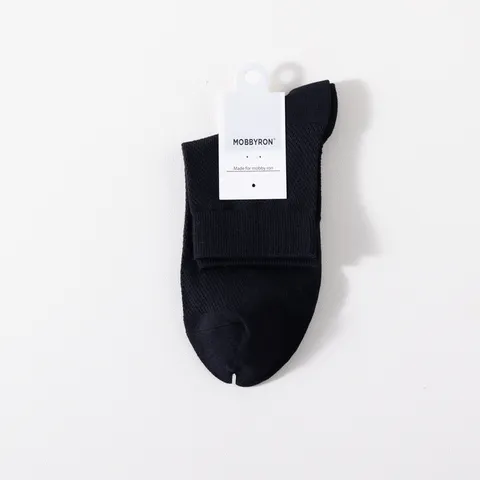 Men's Pure Cotton Business Casual Crew Socks Breathable Mesh Antibacterial Deodorant Spring Summer Solid Color Long Socks
