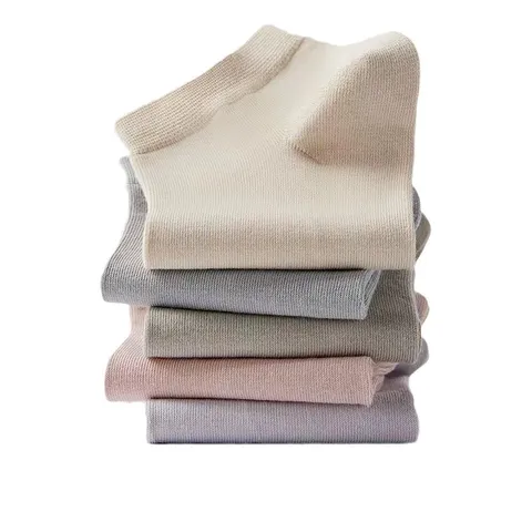Calze Casual in Cotone da Donna Estive Sottili Taglio Basso Tinta Unita Traspiranti Deodoranti Antiscivolo per Uso Quotidiano