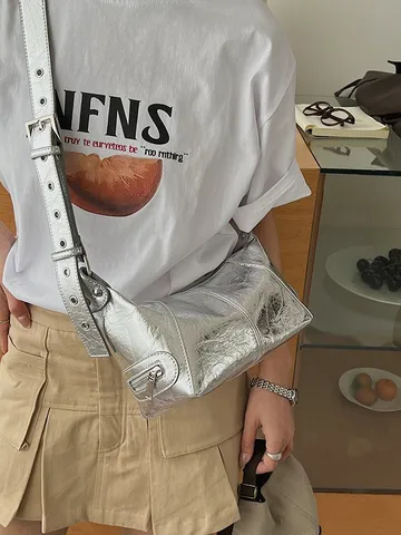 Fashion Women PU Shoulder Bag Chic Underarm Bag Trendy Belt Decor Handbag Solid Color Elegant Zipper Square Purse For Daily Matching